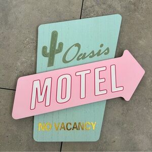 Target Bullseye Playground Motel Oasis Metal Sign no vacancy